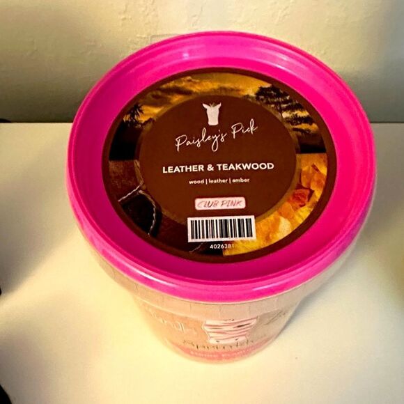 Pink Zebra Leather & Teakwood carton - Picture 1 of 2